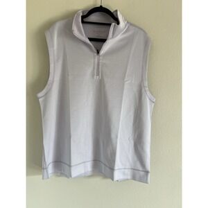 NWT Hickey Freeman Golf Vest Size‎ Large   Micro Striped 1/4 Zip PURPLE